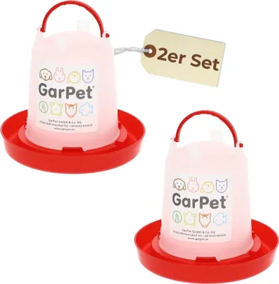 Produktbild von 2er Set Hühnertränke 0,75 L Geflügeltränke Hühnerzubehör Wasserspender Hühner Kükentränke Wassertränke Hühner Hühnertränke Automatisch Tränke