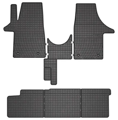 Zdjęcie produktu dla Dywaniki gumowe do Volkswagen Transporter T6 2015-2019 – czarne, dopasowane – Wielganizator SolidPRO