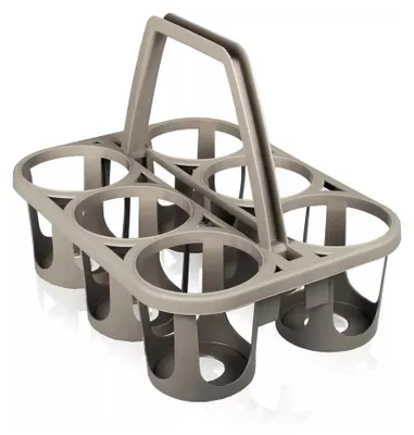 Produktbild von EDA Flaschenträger 6-fach braun