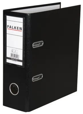 Produktbild von Falken 11285616 Ordner - A5 hoch, 80mm, PP-Folie, schwarz