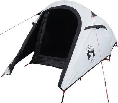 Produktbild von vidaXL Tunnel-Campingzelt 2 Personen Weiß Dunkel Wasserdicht