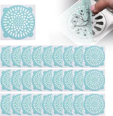 Produktbild von Kunststoffascheabnehmer für Badewanne - 100 Stück - Abflussfilter für Haar und Schmutz - Abflussgitter für Dusche - Haarabnehmer für Gegenstände - Kunststoffabflussfilter für Dusche - Abflussfilter für Haar und Schmutz - Abflussgitter für Dusche