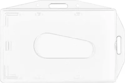 Produktbild von Famanu Kartenhalter transparent mit Daumenschieber - horizontal und vertikal verwendbar