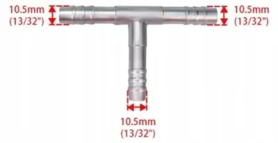 Produktbild von T-Stück für Klimaschläuche G 8 - für 10 mm Schlauch, Aluminium