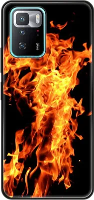 Produktbild von König Design Hülle kompatibel mit Xiaomi Poco X3 GT Kunststoff Soft Handyhülle - Handy Case Feuer