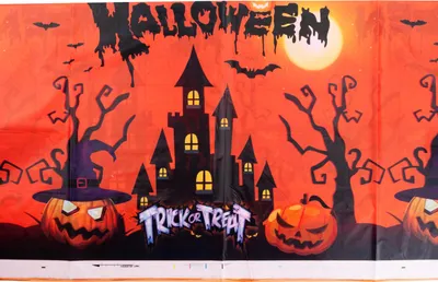 Immagine prodotto di Tovaglia di Halloween arancione Grande decorazione da tavola zucche
