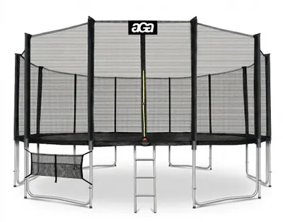 Immagine prodotto di Aga SPORT PRO Trampolino 518 cm Nero + rete di protezione + scala + tasca per scarpe