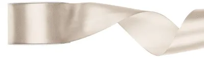 Image de Ruban cadeau en satin blanc crème 25m 50mm de large