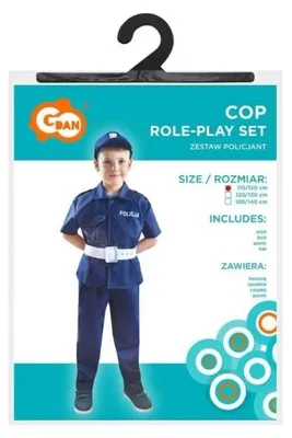Obrázek produktu pro Policejní kostým, velikost 130/140 cm - Godan