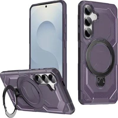 Image de Étui MagSafe pour Samsung Galaxy S25/S24 - Coque arrière Phonesta IronLock avec anneau - Violet