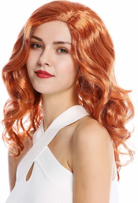 Produktbild von WIG ME UP Perücke Lang Mittelscheitel Wellig Kupfer Rotblond 90831-ZA130