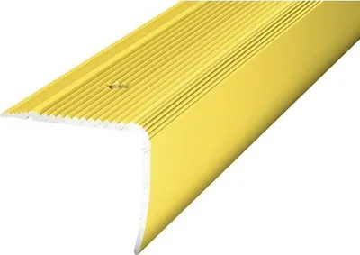 Produktbild von Prinz Treppenkantenprofil Alu gold gelocht 35 x 30 x 2500 mm