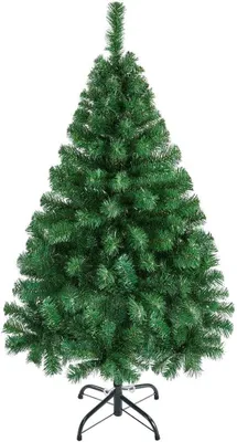 Productafbeelding van Kunstkerstboom - 124 cm - Dennenboom met 208 takken en opvouwbare metalen standaard - Kerstboom - Groen