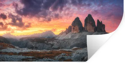 Produktbild von MuchoWow® Wandtattoo Wandsticker Wandaufkleber Felsen - Berg - Sonnenuntergang - Landschaft 160x80 cm Selbstklebend und Repositionierbar - Sticker - Dekorfolie
