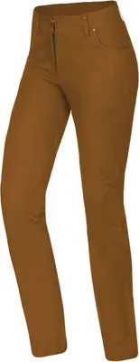 Braune Kletter- und Boulderhose für Damen von Ocun; Modell "Kaira Pants"; mit Reißverschluss.