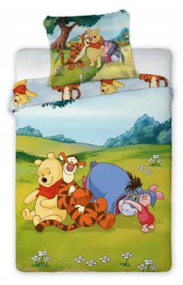 Produktbild von Winnie the Pooh Baby Bettwäsche Set Friends 2tlg. 100x135 cm Baumwolle