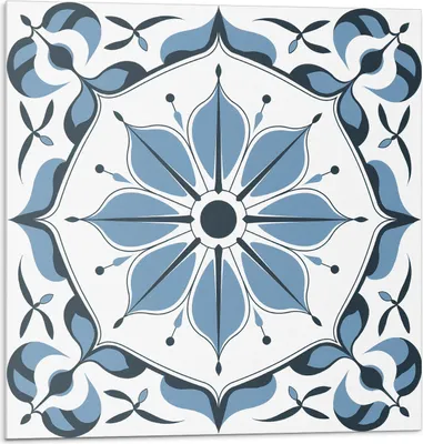 Produktbild von Blumenmuster Mit Details – Selbstklebende Fliesen – Wandverkleidung – Wandpaneel – PVC Fliesen – Vinylflisen – PCV Flisen – Selbstklebend – Wanddeko – 9 Stück 30 x 30 cm