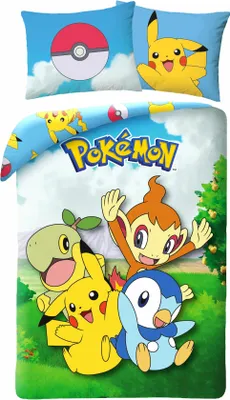 Obrázek produktu pro Bavlněné povlečení 140x200 Pokemon povlak na polštář 70x90 Děti 12 Halantex