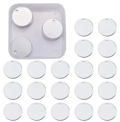 30 Alu-Rohlinge rund 20 mm für DIY-Schmuck