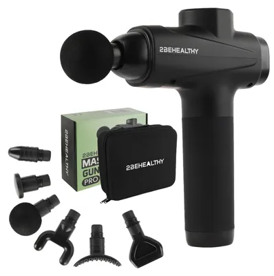 Produktbild von 2BEHEALTHY Massagepistole Professional – inkl. 6 Aufsätze – 30 Massageprogramme – Massagepistole