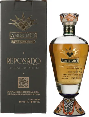 Produktbild von Amor Mío Tequila Reposado 100% Agave Azul 40% Vol. 0,7l in Geschenkbox