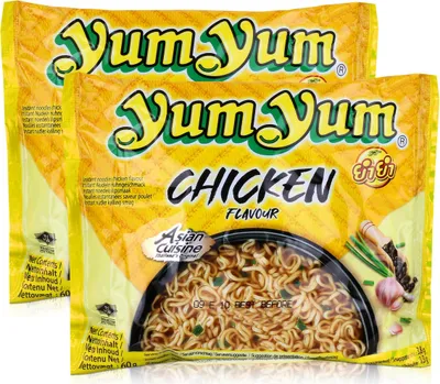 Produktbild von Yum Yum Instant Nudeln Huhn 60g - CHICKEN - Fertiggericht (2er Pack)