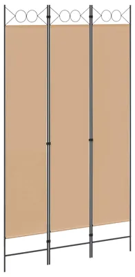Image de Paravent à 3 panneaux Beige 120 x 220 cm Tissu