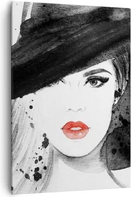 Produktbild von Bild auf Leinwand - Leinwandbild - Einteilig - Frau Gesicht Lippen - 70x100cm - Wand Bild - Wanddeko - Wandbilder - Leinwanddruck - Wanddekoration - Leinwand bilder - Wandbild - PA70x100-3916