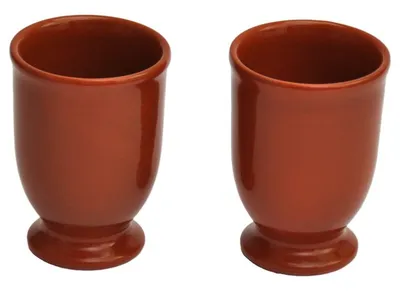 Produktbild von 2er Set Lasierte Tonbecher 175ml ideal für Honigwein