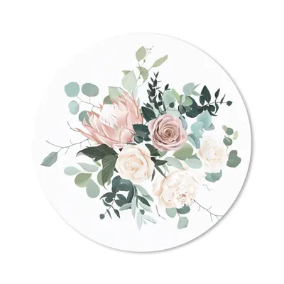 Produktbild von MuchoWow® Mauspad Mousepad Blumen - Rosen - Pfingstrose 50x50 cm - Mousepads - Maus Mat - Pad - Mausunterlage - Vinyl