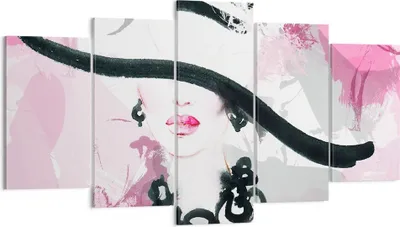 Produktbild von Bild auf Leinwand - Leinwandbild - Frau Abstraktion - 160x85cm - Wand Bild - Wanddeko - Wandbilder - Leinwanddruck - Bilder - Kunstdruck - Wanddekoration - Leinwand bilder - Wandkunst - EA160x85-3690