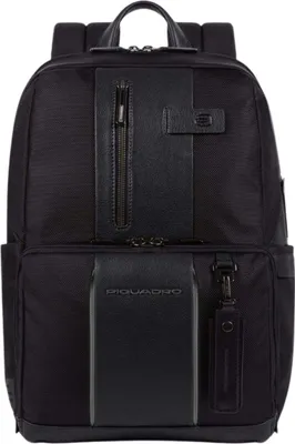 Produktbild von Rucksack Piquadro Ca3214br2bml Uni Schwarz Leder Und Stoff