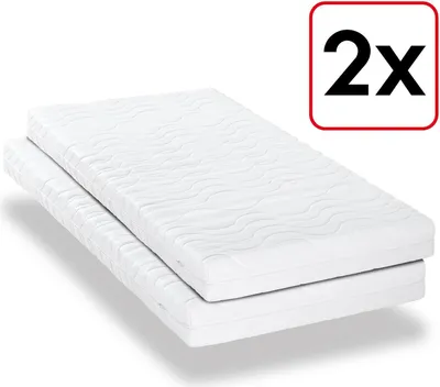 Produktbild von Doppelpack Premium 7-Zonen Matratze 90x200 cm CloudComfort, Höhe 15 cm, Härtegrad H2/H3, Twin-Set