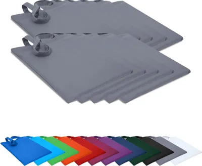 Produktbild von 10er PACK Baumwolltaschen 38x42cm Stofftaschen Tragetaschen Beutel Einkaufstaschen Stoffbeutel Taschen, in Farbe: Grau