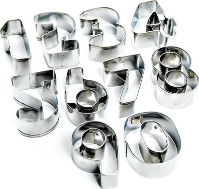 Produktbild von Ausstechformen 10 Zahlen 0-9 Set Backform Plätzchen Kekse Ausstecher