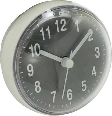 Produktbild von Mini-Wanduhr mit Saugnapf, beschlagfrei, wasserdicht, für Badezimmer, Küche und Bad,grey