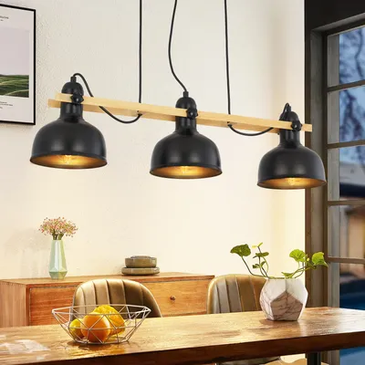 Obrázek produktu pro ZMH závěsná jídelní stolní lampa 3 plamen černá Vintage průmyslová lampa E27 zásuvka 25W železná jídelní stolní lampa ložnice kuchyně bar předsíň obývací pokoj