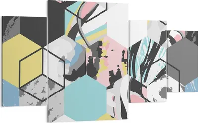Produktbild von Bild auf Leinwand - Leinwandbild - Abstraktion modern - 160x90cm - Wand Bild - Wanddeko - Leinwanddruck - Bilder - Kunstdruck - Wanddekoration - Leinwand bilder - Wandkunst - DL160x90-3846