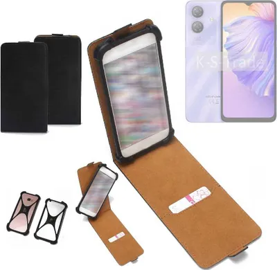 Produktbild von K-S-Trade Handyhülle Schutzhülle kompatibel mit Ulefone Note 21 Hülle Case Cover Flip Style Bumper schwarz 1x