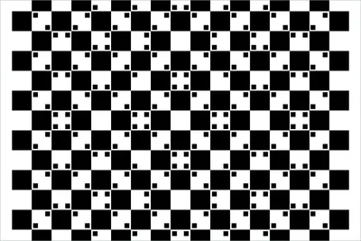 Produktbild von Wallario selbstklebendes Poster - Optische Täuschung - Illusion - schwarz weiß II, Größe: 61 x 91,50 cm