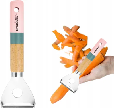 Immagine prodotto di Pelapatate Masterpan con manico ergonomico in legno per frutta e verdura