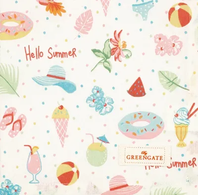 Produktbild von Greengate Lula Stoffserviette white 40 x 40 cm