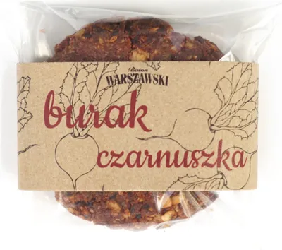 Zdjęcie produktu dla Ciastko Warszawskie - Burak i czarnuszka 60g
