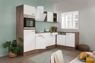 Produktbild von Küche Küchenzeile  Winkelküche Eiche York Weiß Oliver 280 x 172 cm Respekta