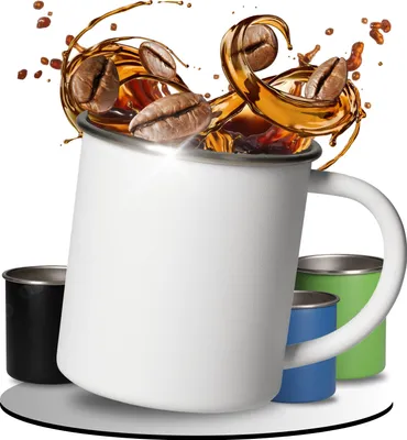 Produktbild von Edelstahlbecher 'Adventura' 340 ml - Robuster Camping Trinkbecher mit abgerundeten Trinkrand - weiß