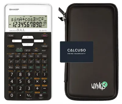 Produktbild von Sharp EL-531TH Weiß inkl. WYNGS Schutztasche Schwarz - Wissenschaftlicher Taschenrechner - Basic Set