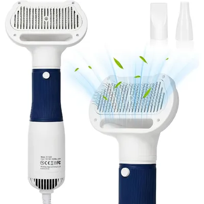 Produktbild von Hundeföhn, 600w Professioneller 3-in-1-Hundetrockner mit Bürste, einstellbarer Temperatur, leise und tragbar für kleine und mittelgroße Hunde & Katzen