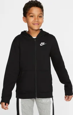 Produktbild von Nike B Nsw Hoodie Fz Club Black/Black/White M