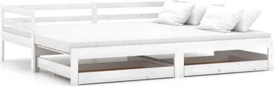 Obrázok produktu pre vidaXL Rozkladacia posteľ 2x(90x200) cm Biele masívne borovicové drevo