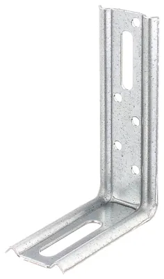 Obrázek produktu pro Alberts 866259 Nastavitelný úhelník, 90°, s reliéfem, s podélným otvorem, sendzimirsky pozinkovaný, 70 x 100 x 30 mm, sada 50 ks